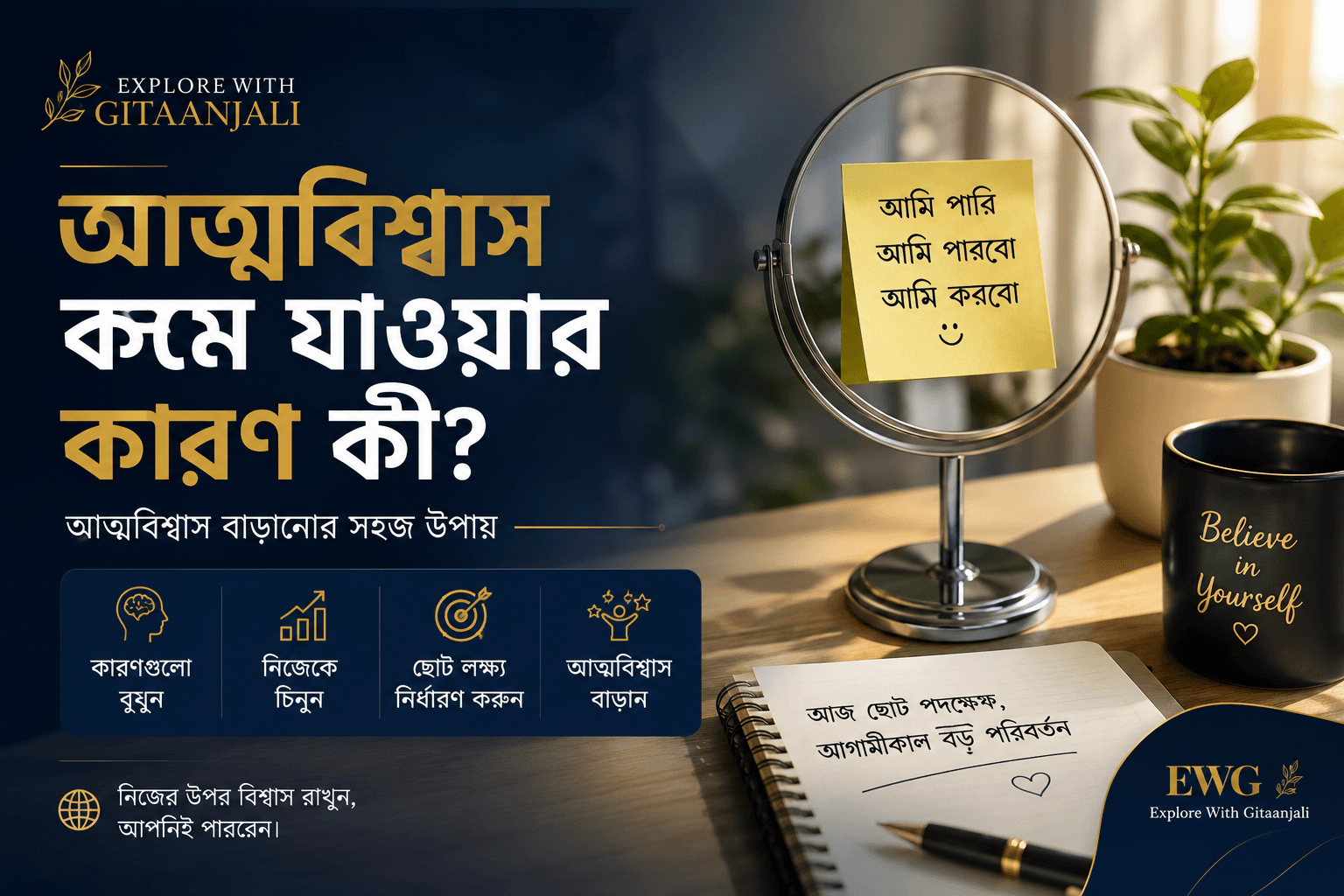 আত্মবিশ্বাস কমে যাওয়ার কারণ